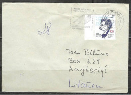 1994 100pf Composer Conductor Pfitzner, Munchen To Lithuania - Storia Postale