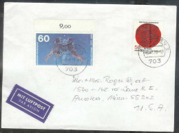 1977 60pf Painting & 50pf University Seal, Boblingen (8.1.78) To USA - Lettres & Documents