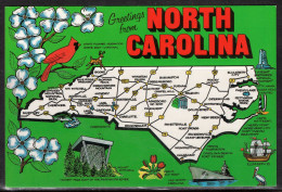 Map, United States, North Carolina, New - Mapas