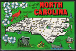 Map, United States, North Carolina, New - Landkarten