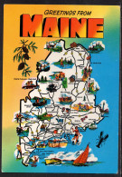 Map, United States, Maine, New - Mapas
