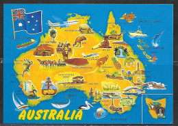 Map, Australia, Unused - Cartes Géographiques