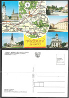 Czechoslovakia, Vyskov, Map, Unused  - Cartes Géographiques