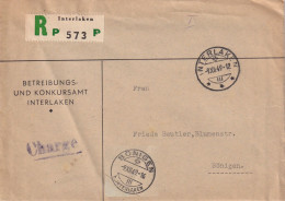 Amtlich R Brief  "Betreibungsamt Interlaken" - Bönigen       1949 - Brieven En Documenten