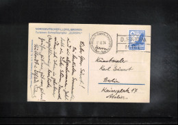 Deutschland / Germany 1934 Deutsch-Amerik.Seepost Bremen-New York - Ship Europa Interesting Postcard - Lettres & Documents