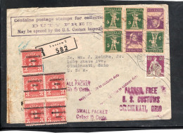 1934 , 3 C. Postage Due, Bloc Of 3 And Paire  ,overprint  " CINCINATTI   OHIO " Cover From Switzerland, Rare ! #216 - Vorausentwertungen