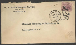 1934 Kentucky Paintsville Jan 8 Corner Card - Lettres & Documents