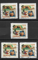 France 2003 Oblitéré  Autoadhésif  N° 35  Ou  N° 3578  Vacances   ( 5  Exemplaires ) - Used Stamps