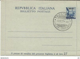 Trieste A - B.P. Lire 25 "Quadriga" N. B 6 Usato - Nuevos