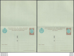 1968 San Marino Cartoline Postali Definitiva II° Tir. US Filagrano C38 - Altri & Non Classificati