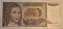 10 000 Dinara, 1992. Yugoslavia - Yougoslavie