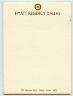 Bloc-Note Publicitaire.Hôtel Restaurant Hyatt Regency Dallas.U.S.A. Amérique. - Sonstige & Ohne Zuordnung