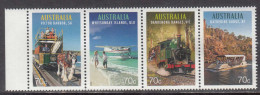 2015 Australia Tourist Transport Airplanes Aviation Trains Horses Complete Strip Of 4 MNH - Mint Stamps