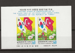 1982 MNH South Korea Mi Block 466 Postfris** - Corée Du Sud