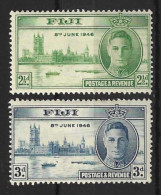 FIJI.....KING GEROGE VI...(1936-52..)....OMNIBUS....VICTORY , SET OF 2.....MH...... - Fiji (...-1970)