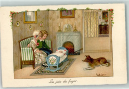 10636909 - Verlag Dondorf Nr. 1019 La Joie Du Foyer , Baby In Der Wiege , Hund - Ebner, Pauli