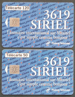 Télécartes SIRIEL 3619 Annuaire International Minitel 1994 Simple Comme Bonjour 50U 120U Régie T France Télécom - Ohne Zuordnung