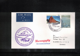 Australian Antarctic Territory 1997 Base Mawson- Supplyship AURORA AUSTRALIS Interesting Helicopter Cover - Lettres & Documents