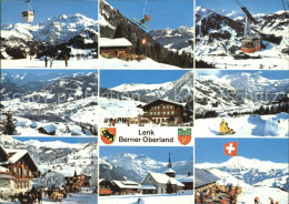 12563147 Lenk Simmental Winter Betelberg Wallegg Metschbahn Dorf Kirche Lenk Sim - Autres & Non Classés