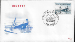 Belgique 1970 Y&T 1538 Sur FDC, Canal Gent–Terneuzen - Schiffe