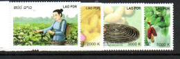 LAOS -  2013 - MULBERRY SILK SET OF 4  MINT NEVER HINGED - Laos