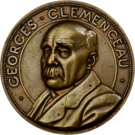 France, Médaille, Hommage De La Patrie à Georges Clémenceau, 1918, Bronze - Otros & Sin Clasificación