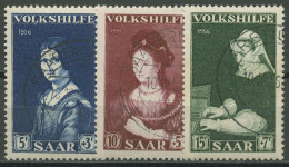 Saarland1956 Volkshilfe: Gemälde 376/78 Gestempelt - Used Stamps