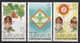 Surinam 1974 50 Jahre Pfadfinderwesen 677/679 Postfrisch - Suriname