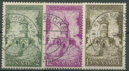 Saarland 1956 Wiederaufbau Saarländischer Denkmäler 373/75 Gestempelt - Neufs