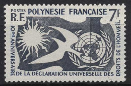 Französisch-Polynesien 1958 Allgemeine Erklärung D. Menschenrechte 14 Postfrisch - Unused Stamps