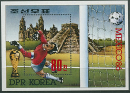 Korea (Nord) 1985 Fußball-WM Mexiko: Torwart Block 208 Postfrisch (C30504) - Corée Du Nord