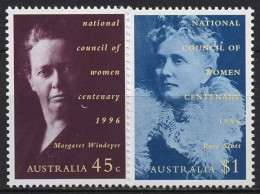 Australien 1996 100 Jahre Nationaler Frauenrat 1591/92 Postfrisch - Nuevos