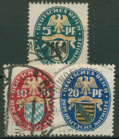 Deutsches Reich 1925 Deutsche Nothilfe: Landeswappen 375/77 Gestempelt - Used Stamps