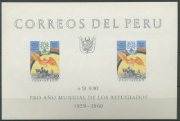 Peru 1960 Weltflüchtlingsjahr Block 3 Postfrisch (C11852) - Perú