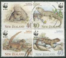 Neuseeland 1991 WWF Naturschutz Brückenechse 1160/63 Gestempelt - Used Stamps