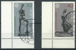 Bund 1974 Europa CEPT Skulpturen 804/05 Ecke 3 Unten Links Gestempelt (E545) - Gebruikt