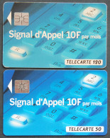 Télécartes SIGNAL D'APPEL 10F Par Mois 1993 Prendre Un Appel Déjà En Ligne 50U 120U Régie T France Télécom - Ohne Zuordnung