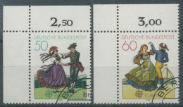 Bund 1981 Europa CEPT Folklore 1096/97 Ecke Oben Links Gestempelt (E89) - Gebraucht