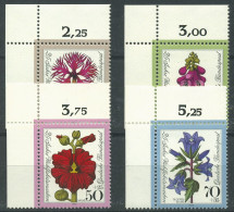 Bund 1974 Wohlfahrt: Blumen 818/21 Ecke 1 Oben Links Postfrisch (E560) - Nuovi
