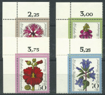 Bund 1974 Wohlfahrt: Blumen 818/21 Ecke 1 Oben Links Postfrisch (E560) - Ongebruikt