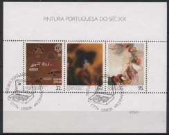 Portugal 1990 Gemälde Im 20. Jh. Block 70 Gestempelt (C91110) - Blocks & Kleinbögen