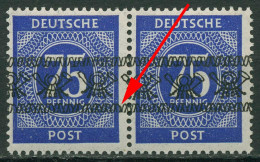 Bizone 1948 Ziffern Mit Bandaufdruck Aufdruckfehler 67 Ia AF PI Paar Postfrisch - Ungebraucht