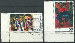 Bund 1974 Deutscher Espressionismus 816/17 Ecke 3 Unten Links Gestempelt (E559) - Oblitérés