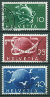 Schweiz 1949 Weltpostverein UPU Denkmal Weltkugel 522/24 Gestempelt - Usados