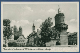 Prenzlau Partie Am Mitteltorturm Mit Marienkirche, Gelaufen (AK3684) - Prenzlau