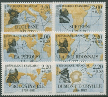 Frankreich 1988 Persönlichkeiten Seefahrer Landkarten 2655/60 A Postfrisch - Unused Stamps
