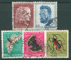 Schweiz 1953 Pro Juventute Mädchenbildnis Insekten F.Hodler 588/92 Gestempelt - Used Stamps