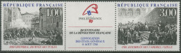 Frankreich 1988 PHILEXFRANCE Revolution 2674/75 ZD Zf Postfrisch (C96216) - Ungebraucht