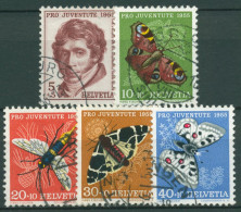 Schweiz 1955 Pro Juventute Charles P.de Rochemont Insekten 618/22 Gestempelt - Used Stamps