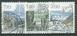 Schweiz 1983 Landschaften Tierkreiszeichen 1242/44 Gestempelt - Usati